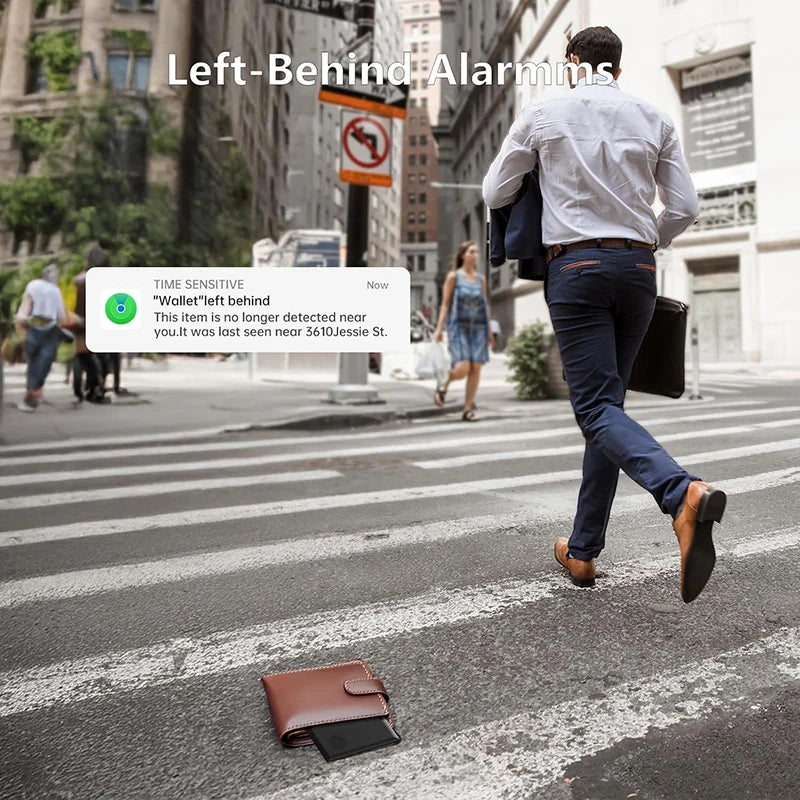 Thin Wallet Tracker Card Smart Tag Work with Find My (iOS Only) Bluetooth Search Air Tracker Tag Locator Wallet Finder Card