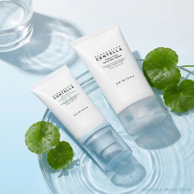 Korean Centella Hyalu Cica Water-Fit Sun Serum SPF50 Sunscream & Facial Hyalu-Cica Moisture Cream Beauty Skincare Sets