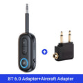 Bluetooth 6.0 Audio Transmitter Receiver 3.5MM AUX Hifi Stereo Music Wireless Adapter With Mic For Car Airplane TV PC Headphone