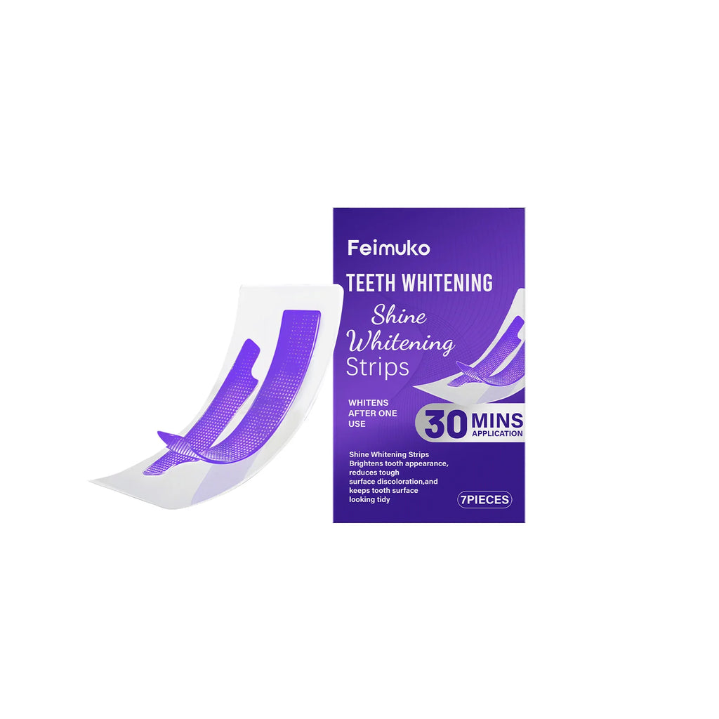 Purple Teeth Whitening Strips 30min Brighten Tooth Remove Plaque Stain Cleaning Oral Hygiene Strips