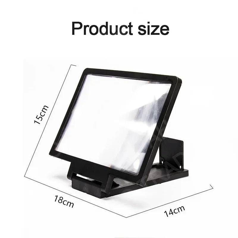 New 3D HD Mobile Phone Screen Amplifier Video Magnifier Stand Enlarged Screen Holder for Movie Watching