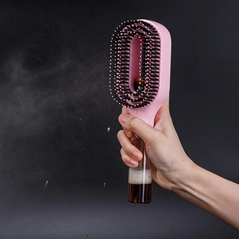 2in1 Spray Comb Hair Brush Detangling Scalp Massage Anti-Static Refillable Spray Bottle for Essential Oil/Water Hair Care Tool