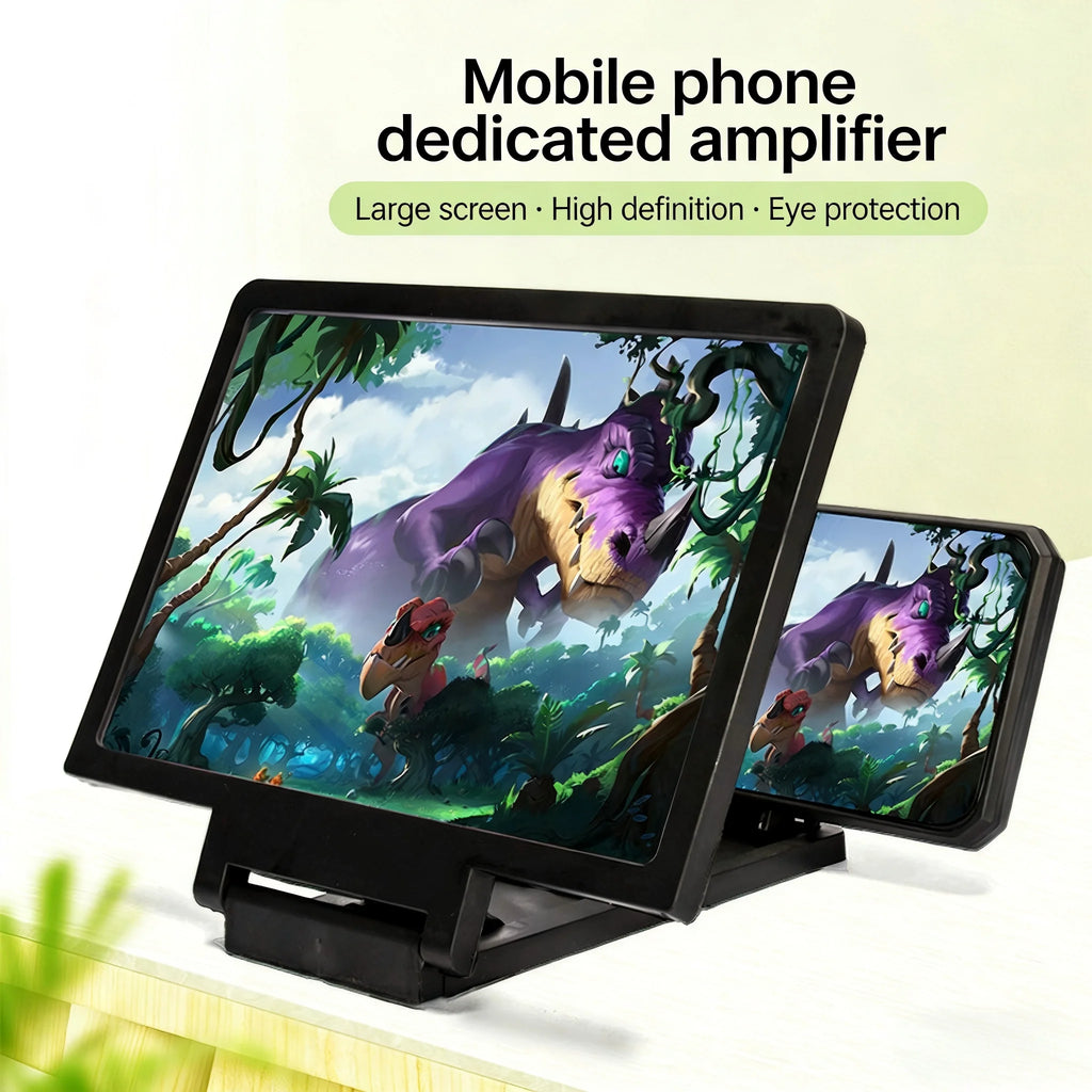 New 3D HD Mobile Phone Screen Amplifier Video Magnifier Stand Enlarged Screen Holder for Movie Watching